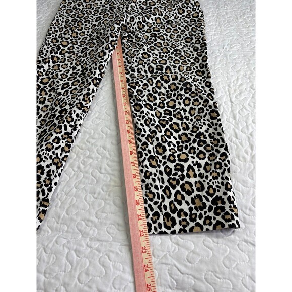 Studio 253 Leopard Animal Print Cropped Stretch Pants size large petite - Picture 4 of 6